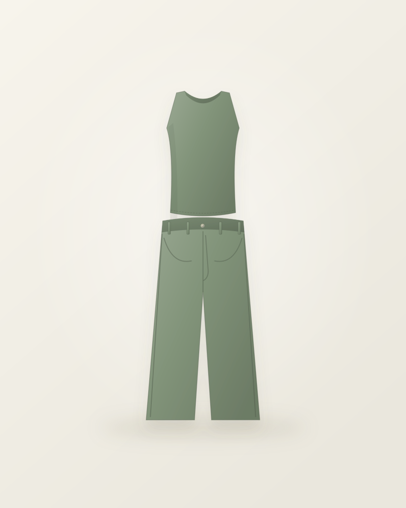 Conjunto Verde Sálvia
